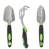 Gardening Hand Tool Set 3 Pack - Heavy Duty Gardening Kit with Non-Slip Soft Ergonomic Handle, Great Garden Gift for Women Men[aluminum alloy]