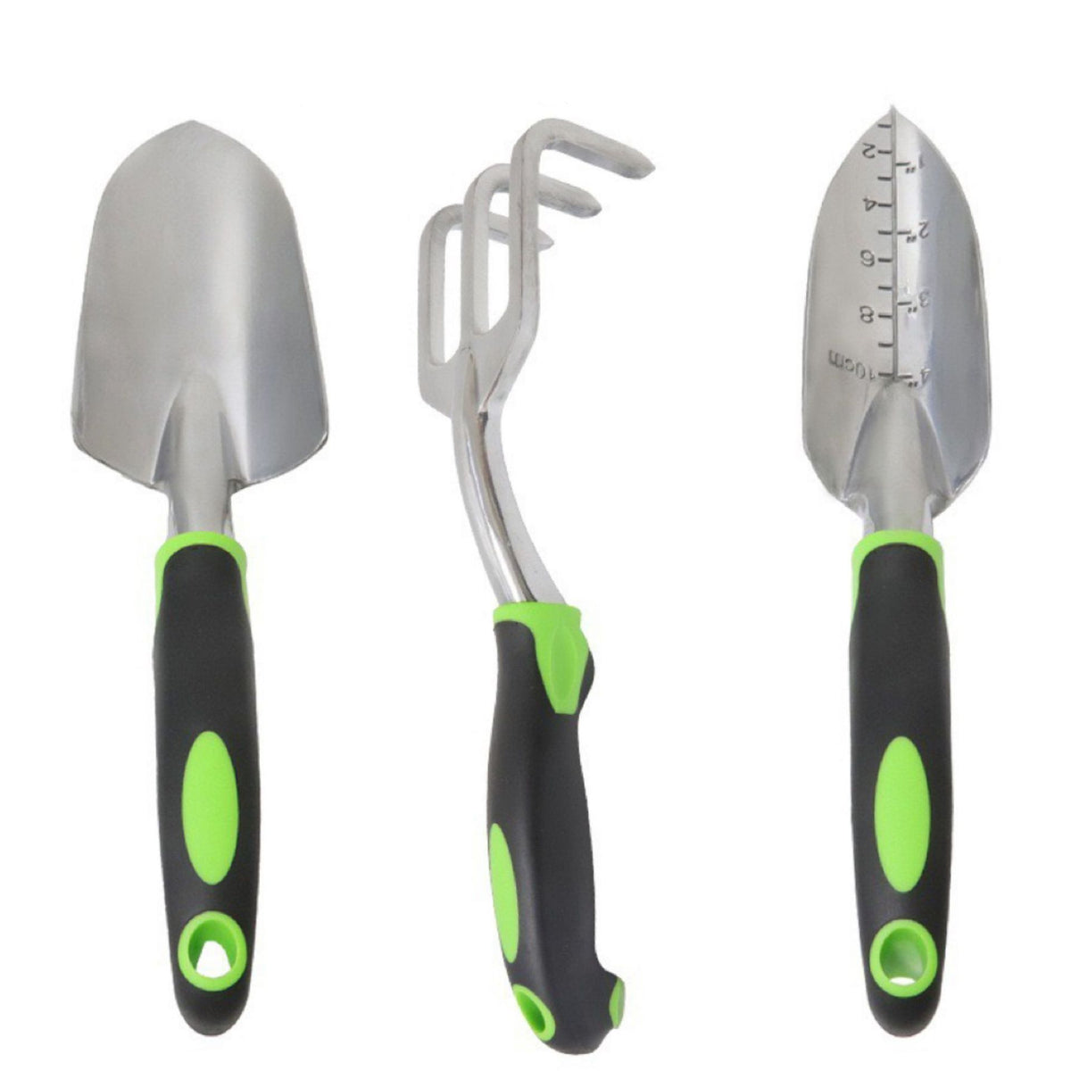 Gardening Hand Tool Set 3 Pack - Heavy Duty Gardening Kit with Non-Slip Soft Ergonomic Handle, Great Garden Gift for Women Men[aluminum alloy]