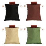 Foraging Bag 4 Pcs Canvas Waxed Foraging Pouch Mushroom Bags Collapsible Bushcraft Leather Pu Hunting Belt Bag Hiking Pouch for Outdoor Traveling Camping