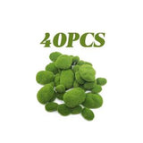 40Pcs Artificial Moss Rocks (4 Sizes), Green Moss Decor for Floral Arrangements, Fairy Gardens and Crafting