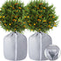 2Pcs Plant Winter Protection Pot - 45*50cm Flower Pot Protection Bag - Anti-Frost Winter Pot Plant Cover with Drawstring and Zipper for Winter Outdoor Fruit Trees Potted Plants Shrub(gray)