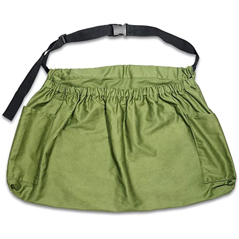 Harvest & Weeding Waist Apron with Pockets | Berry Picker/Garden Apron/Foraging Bag for Harvest - Vegetables, Fruits