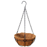 Series Hanging Basket, 8-Inch with Chain Metal Hanging Baskets for Plants Outdoor Hanging Flower Pots Outdoor Decorative Round Wire Plant Holder