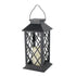 Solar Outdoor Lantern, Garden Hanging Waterproof Lanterns PVC Upgrade 3 LED Flickering Flameless Candle Decorative for Garden Women Mom Grandma Halloween Gifts (Grid Candle)