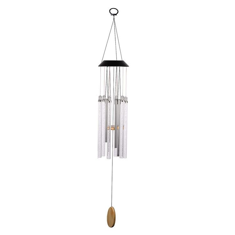 Solar Wind Chimes for Outside, 6 LED Tubes Color Changing Outdoor Clearance Unique Garden Decor Colorful Patio, Gifts for Her/Him