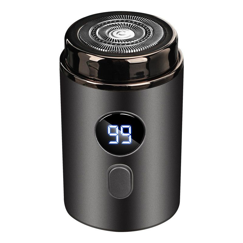 Electric Mini Razor Pockets Shaver for Men,Floating Big Shave Head Quick Shave, Waterproof Mini Portable Shaver,USB C Charge LED Power Display Mini Trimmer, Great for Travel,Car,Home Use (Gray)