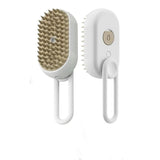 Pet Steam Groomer Comb 2pcs,3 in 1 Cat Steam Brush Pet Hair Steamy Brushes,Grooming Comb Tool for Pets Hair Removal with Steam for Massage Cleaning Shedding (White, )