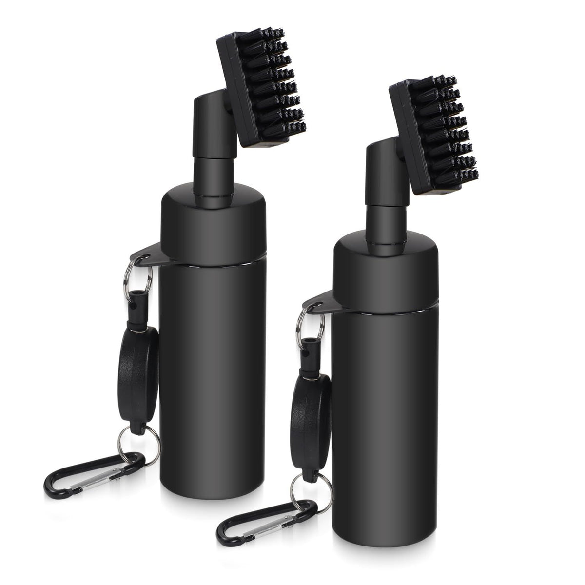 Golf Club Cleaner Brush, Golf Water Brush with Spray Bottle Holdsof Water, Golf Club Cleaning Kit -  Essential Golf Accessories for Men, 2pcs black