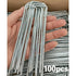 100 Pack 4*10cm  Landscape Staples  Gauge Garden Staples, Galvanized Ground Stakes  Pins, Lawn Yard Stakes for Gardening Plant Support Tent Fence Landscaping