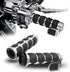 2.5cm Motorcycle Handlebar Hand Grips w/Throttle Compatible Street Bike Dirt Bike Cruiser and Chopper (Sliver Flat Angle)