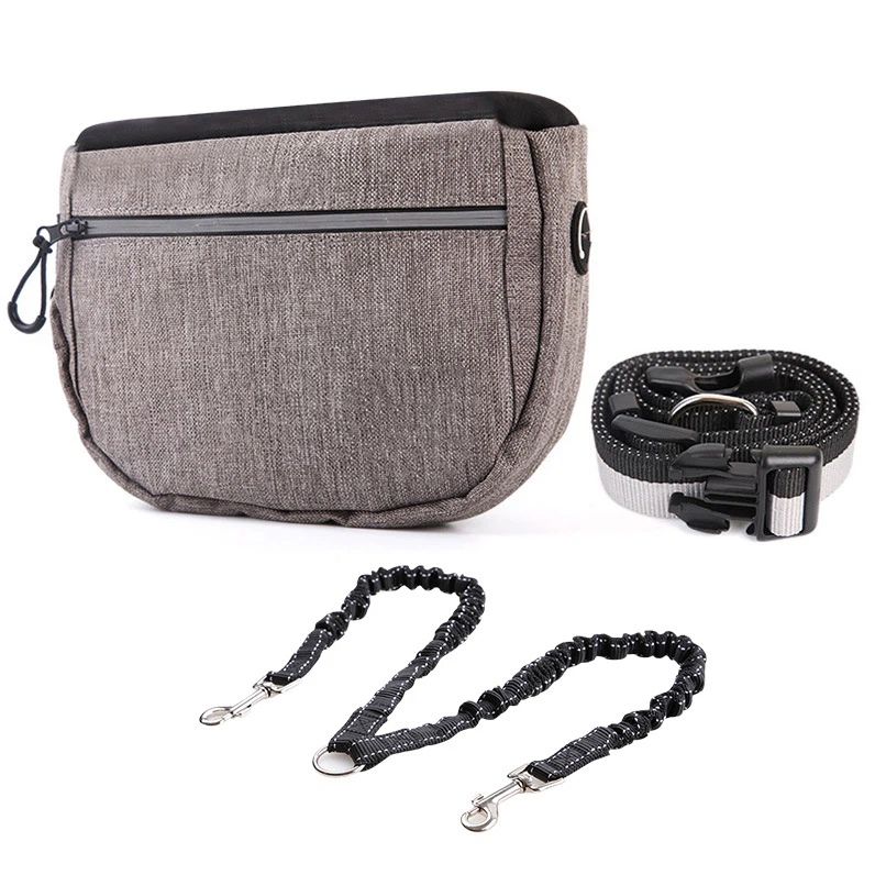 Dog Treat Pouch Bag for Training – Removable Liners, Large Opening Capacity Treat Bag Obedience Cards, Waist Strap Clip Treat Fanny Pack for Dog Training and Walking