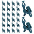 Christmas Lights Universal Spring Clips, 50 Count Quick Spring Clips for Holiday Light Decorations, Shatterproof Shingle and Gutter Clips for E12 E17, Metal Surface Roof Fence Railing Gates