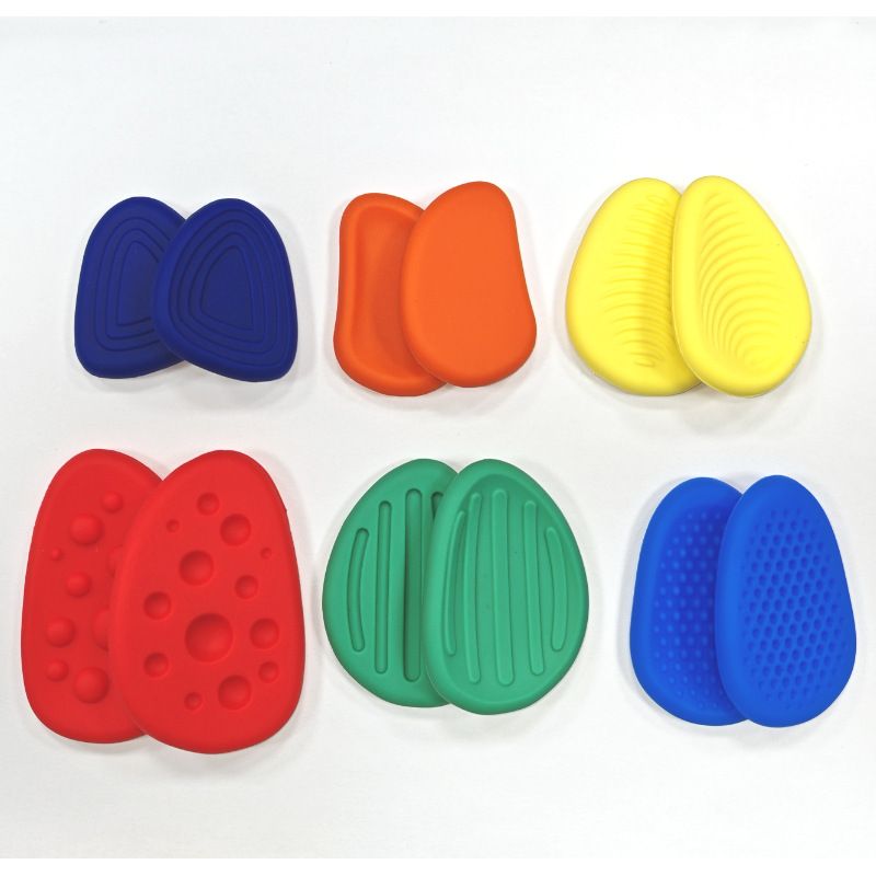 Sensory Stone for Kids: 12 Pack Textured Soft Worry Stone for Autism Kids Calming -  Stress Toys for Students Anxiety Relief - Small Prizes Toys