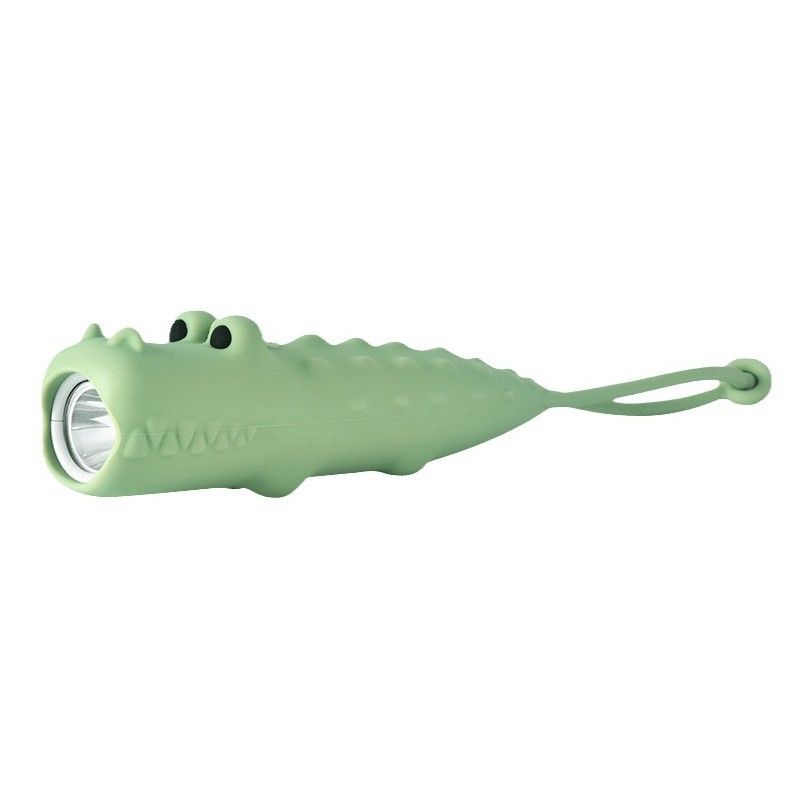 Crocodile Kids Flashlight Rechargeable, LED Flashlight for Boys & Girls, Fun Lightweight Flashlights for School Kid for Camping & Outdoor Adventures, Birthday Gift,1 Pack-Crocodile
