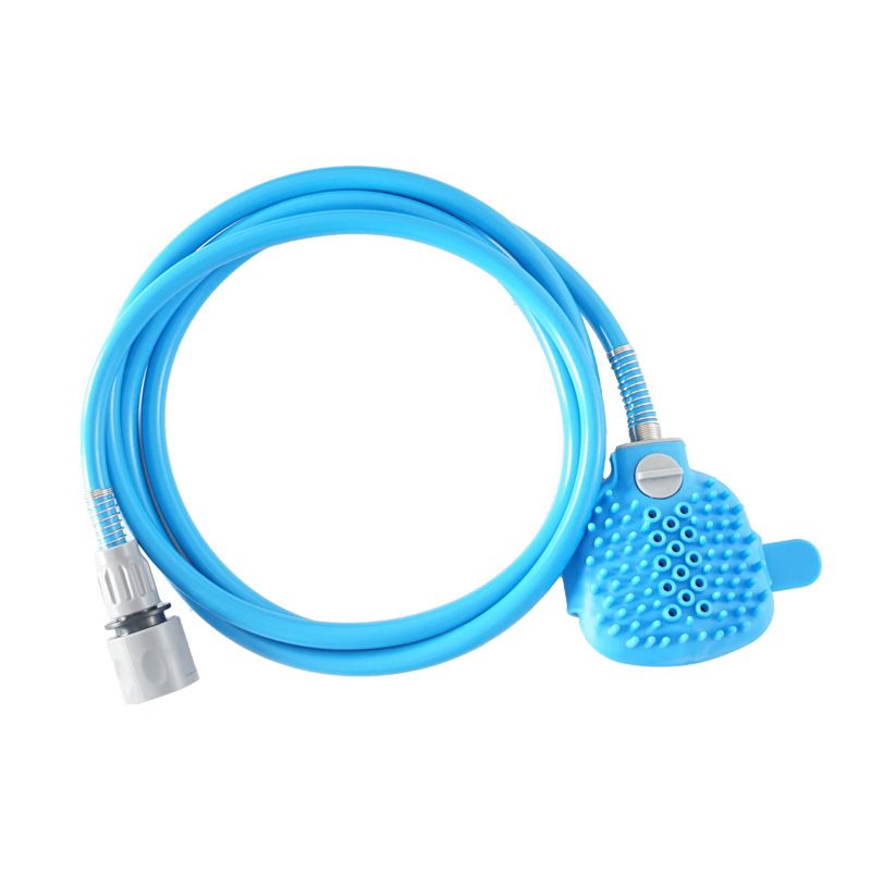 Grooming Sprayer Long Hose, Indoor Shower or Outdoor Garden Compatible - Ideal for Dogs and Cats Durable Pet Shower Sprayer and Bathing Massage Brush