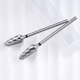 Die Grinder Bits Tungsten Double Cut Burr Bits  for Die Grinder Kits Metal Grinding Drilling Polishing (2pcs XC Extra Coarse Grinding Degree)