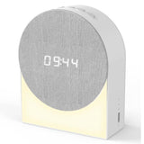 4 in 1 Sound Machine with Digital Clock & Night Light, White Noise Machine, 32-Level Volume, Memory & Timer, Rechargeable Battery, Portable for Baby（9*4.6*11cm）