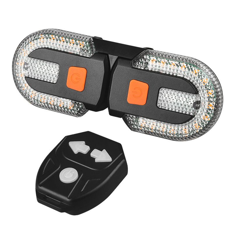 Split Bicycle Rear Lights, USB Rechargeable Turn Signal Bike Taillights for Cycling, Cyclist Safety Warning Bike Light 5 Mode (Only One Remote Control)