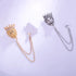 2 pack Vintage Men Crowned Lion King With Stone Hanging Chain Brooch Pins Lapel Pin, Suit Coat for Women Accessories