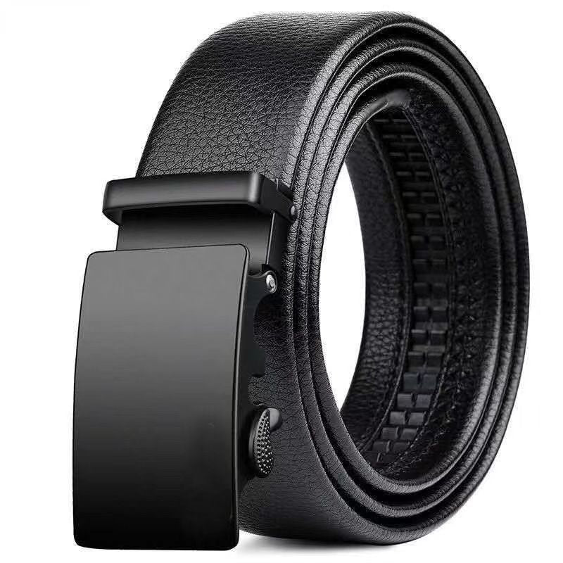 Mens Belt Leather Belt, Effortless Style, Piece Leather Belt with Minimalist Buckle Design (35mm, black)
