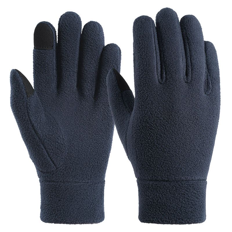 Silk Glove Liners | Soft & Comfortable | Touchscreen Thermal Gloves | Natural Wear | Unisex | navy blue ,XL
