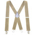 Fashion Mens Suspenders - 48" Elastic Adjustable Heavy Duty 2" Wide - X Back, Adjustable Straps with Secure Fit