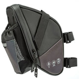 Bike Seat Bag, Bicycle Saddle Bag Under Seat Cycling Seat Pack with Water Bottle Holder for Mountain Road Bikes Black
