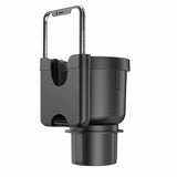 Cup Holder Expander Adapter with Phone Holder,2 in 1 Adjustable Cup Holder Car Cup Holder Black, Universal Vehicle