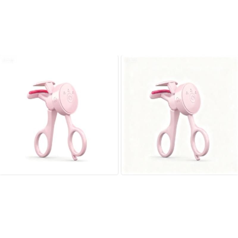 Heated Eyelash Curler Rechargeable Electric Lash Curler with Type-C,  Anti-Burn Mini Heat Design, Gift for Women Girls, Pink 2pcs