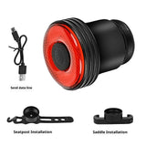 Bike Tail Light Smart,Brake Sensing Bicycle Rear Lights for Night Ride,Ultra Bright LED Back Lights,Type C USB Rechargeable,Cycling Safety Taillight Accessories(Double base)