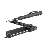 Multi-function Scribing Tool- Construction Pencil- Aluminum Alloy Scribe Tool with Deep Hole Pencil,DIY Woodworking Scribe Gauge Scriber Line Maker Measuring Tool（Black plastic with pen）