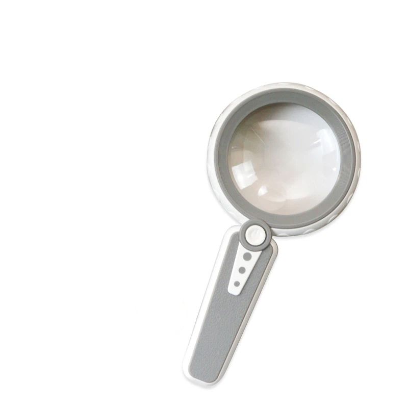 15X Magnifying Glass with Light,  Large Handheld Magnifier, USB Rechargeable for Low Vision Seniors with Macular Degeneration, Reading, Jewelry, Coins - Grey