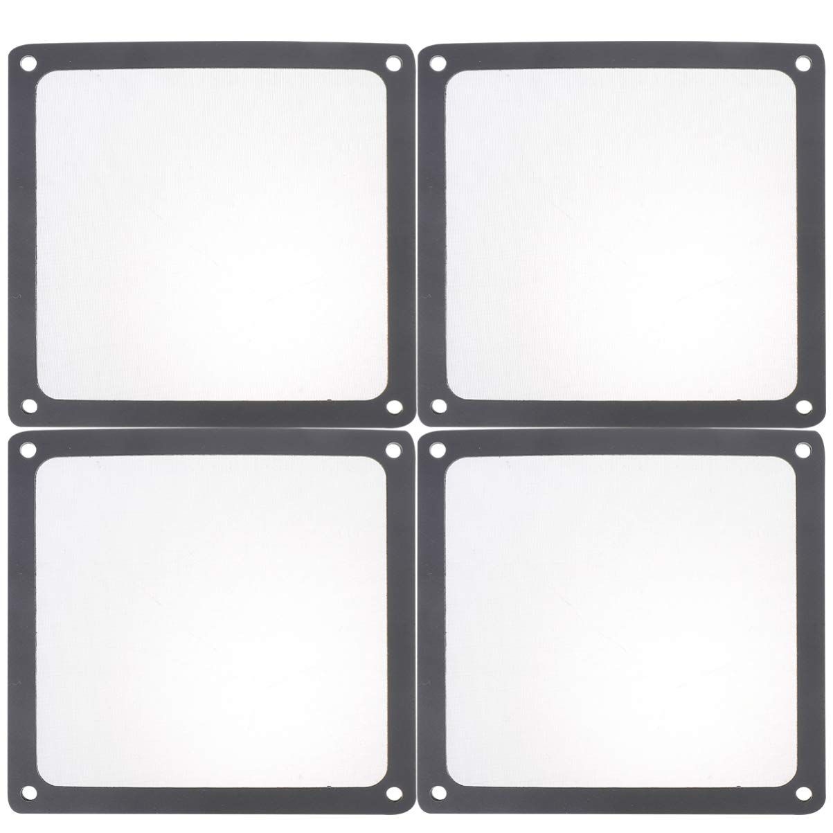 4 pack 120mm Ultra Fine Fan Filter with Magnet Cooling black, Computer Fan Filter Grills , Ultra Fine Aluminum Mesh, Black Color