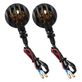LED Motorcycle Turn Signals - 2 Pack Universal Bullet Blinker, Wire Rear Mount Signal Lights Kit for Motorcycles, Bobbers, Bikes