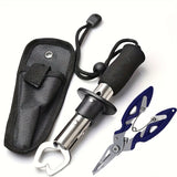 Fishing Tool Kit, Fish Gripper Stainless Steel Fish Plier with Carry Bag for Fresh and Saltwater Fishing