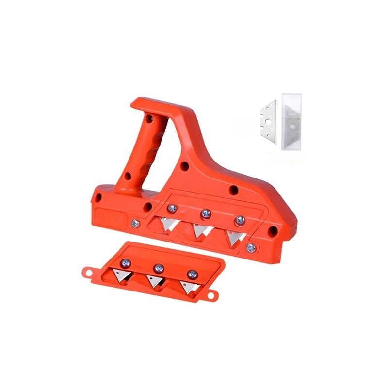 Plasterboard Fast Cutter, 45°+60°Plasterboard Edger,Drywall Chamfer Woodworking Hand Tool, Gypsum Board Hand Plane with 10 Blades