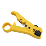 All-In-One Stripping Tool Universal Cable Wire Stripper, Coaxial Cable andWire Cutting Tool Multifunction Coax Stripper for Flat or Round Yellow