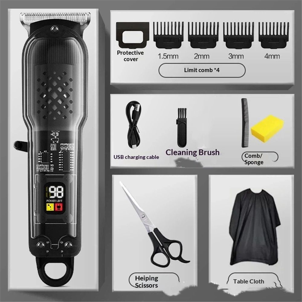 Hair Clippers for Men,Professional Barber Clippers,Cordless&Corded Barber Clippers for Hair Cutting & Grooming Rechargeable Beard Trimmer