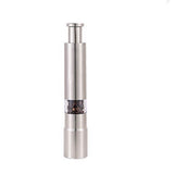 Stainless-Steel One-Handed Thumb Push Button Salt and Pepper Grinder For Black Pepper(Stainless steel spring built-in model)