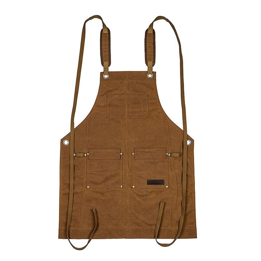 Woodworking Apron for Men Shop Apron Thick Canvas Work Apron with Tool Pockets,Carpentry Electrician Garden Work Clothes