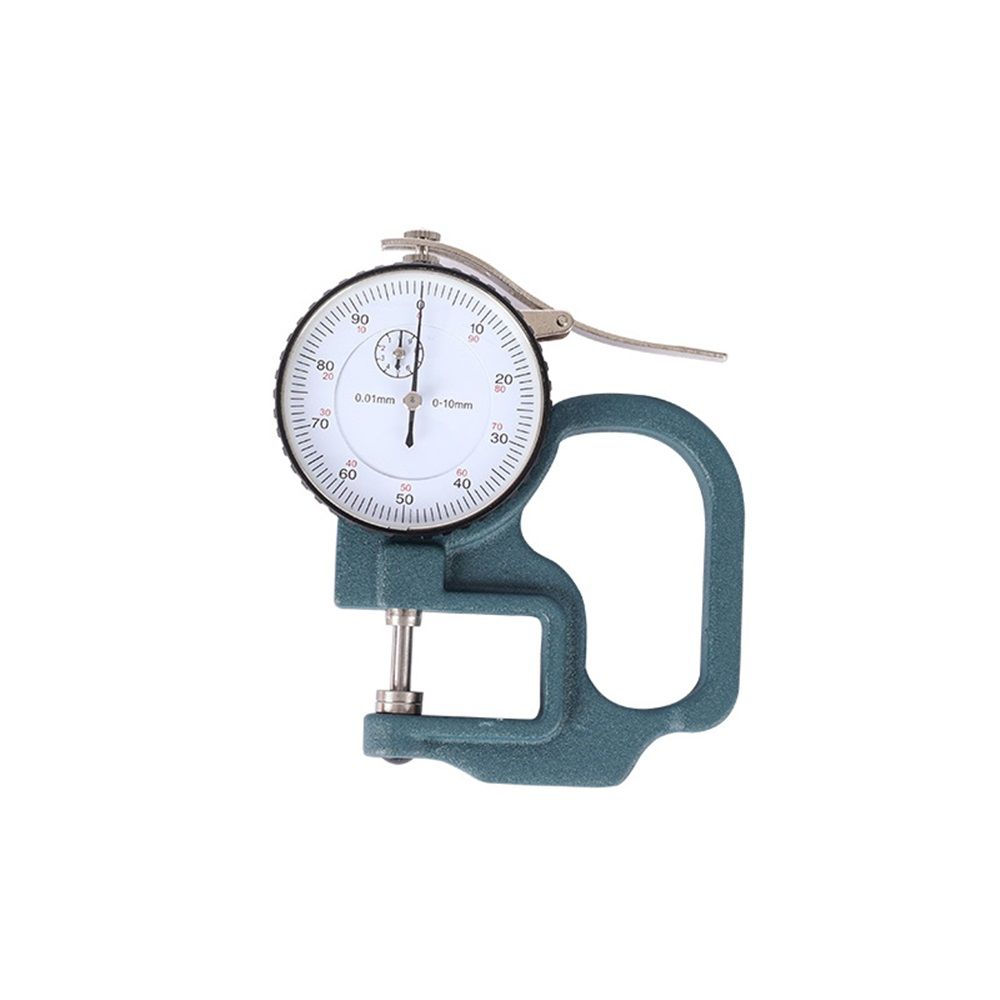 Dial Thickness Gauge, 0-10mm x 30mm / 1.18-inch Flat Head Thickness, Precision Round Dial, Indicator, Measuring Tool for Paper Leather Cloth Paper, Film, Wire 1 Pcss