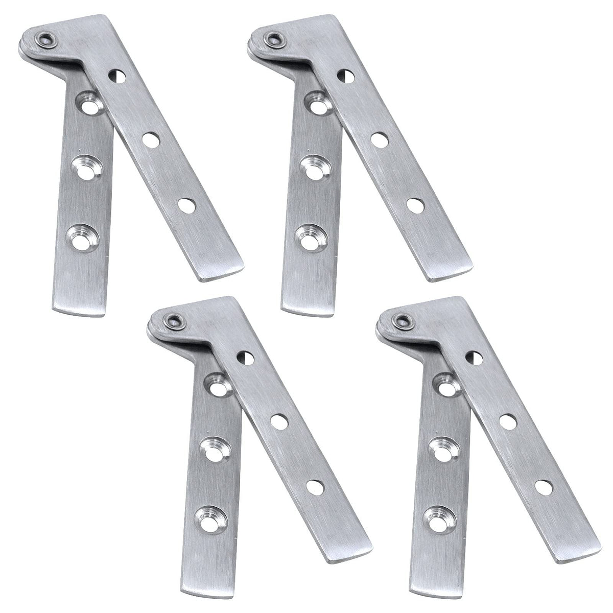 Pack of 8 360 Degree Rotatable Pivot Hinge for Window Fence Sheds Kitchen gate Closet Cupboards（Excluding screws）