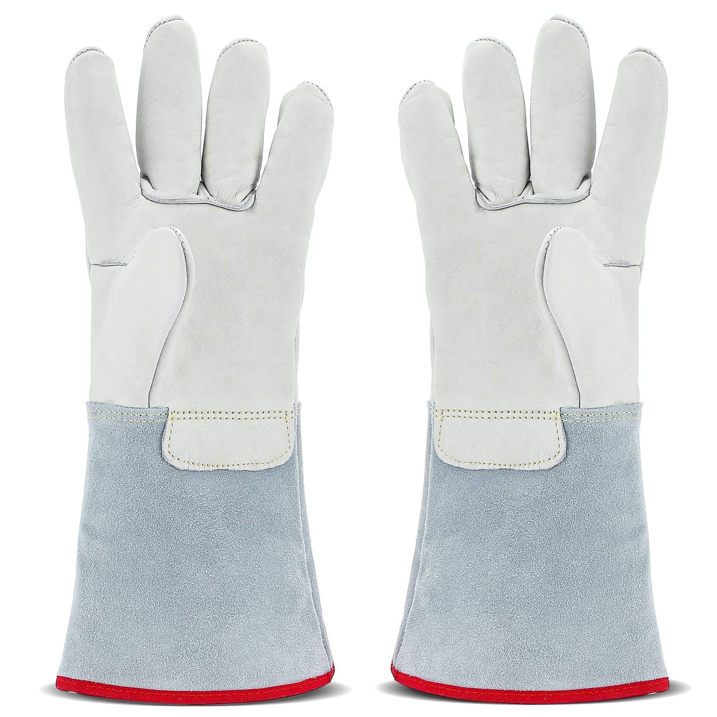 Cryogenic Gloves 40cm Long Mid-arm LN2 Protective Gloves for Liquid Nitrogen/Dry Ice/Cold Storage