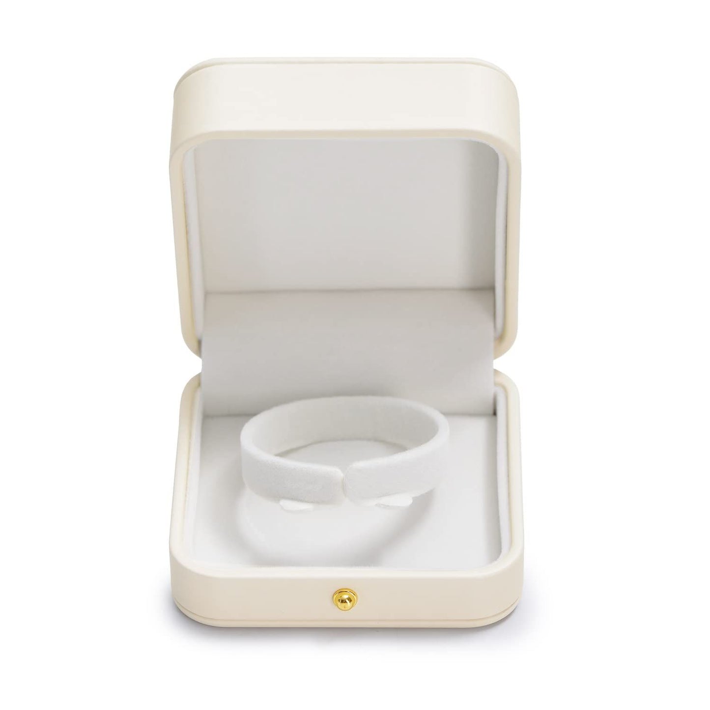 Premium Leather Bracelet Bangle Box  Jewelry Gift Case white Interior Bracelet Storage Holder(White)