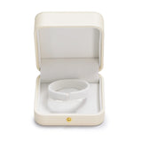 Premium Leather Bracelet Bangle Box  Jewelry Gift Case white Interior Bracelet Storage Holder(White)