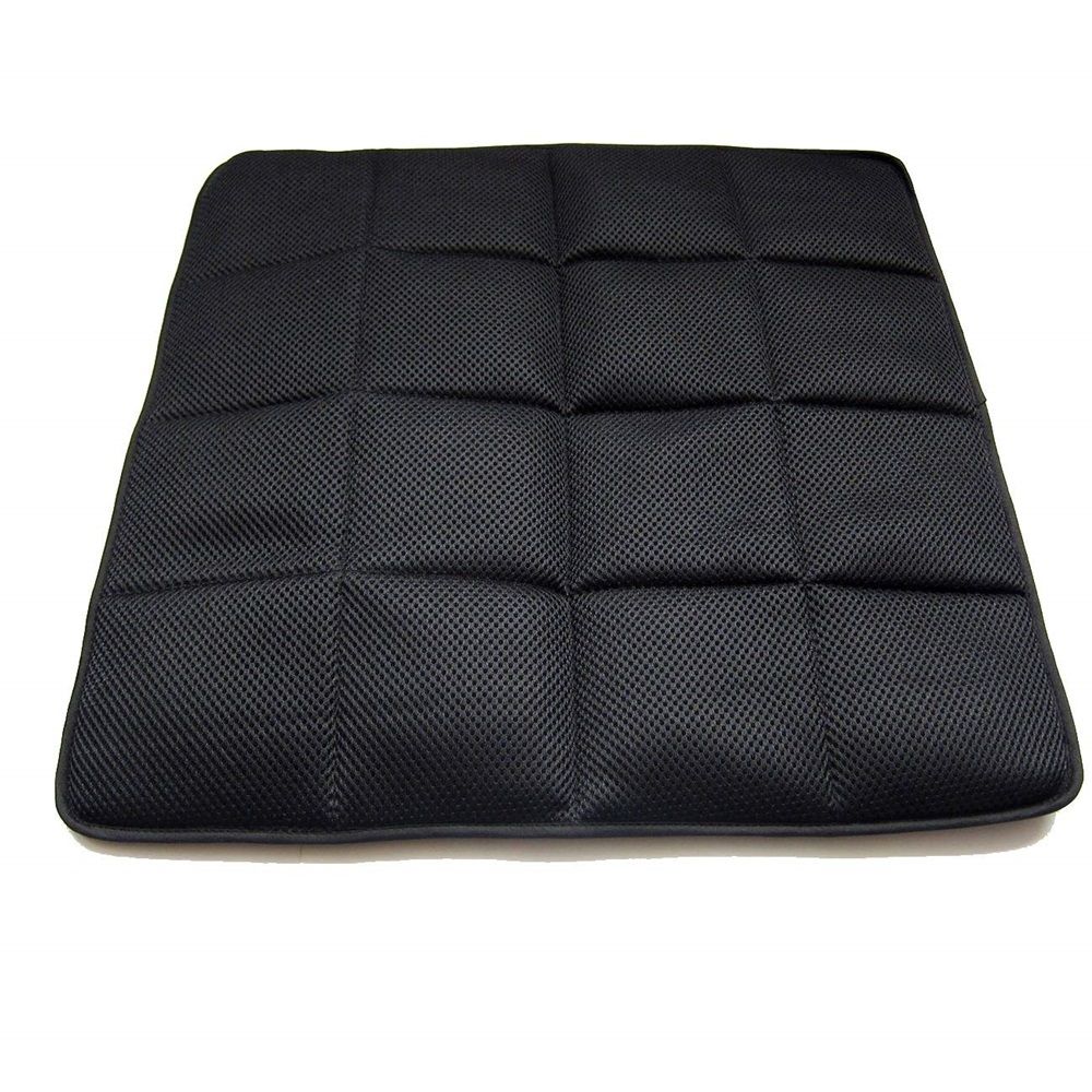 Four season universal breathable mesh bamboo charcoal seat cushion for office vehicles (1pcs black)