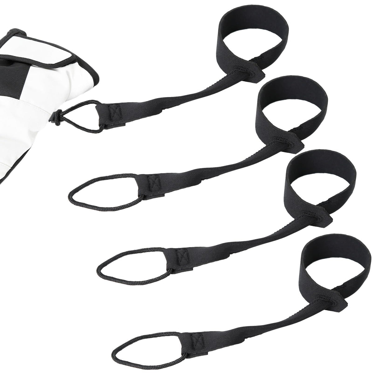 4 Pcs Extended Straps - Unisex Ski Strap for Hanging gloves, Narrow Wrist Leash for Gloves, Glove Tether for Adult, Winter Ski Glove Leash Wrist Strap