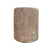 crystal Pencil Pen Pot Holder Box Bling Rhinestone Pen organizer Holder Cosmetic Pen Container Luxury diamond studded multi-purpose storage small round bucket