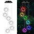 Sun Flower Solar Wind Chimes,gradening Gift  Birthday Day,Perfect for Patio Solar Light Yard Decor for Christmas