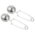 2 Pcs Snap Tea Ball Infuser with Handle, Loose Tea Steeper, Stainless Steel Tea Strainer for Brew Loose Leaf Tea, Silver